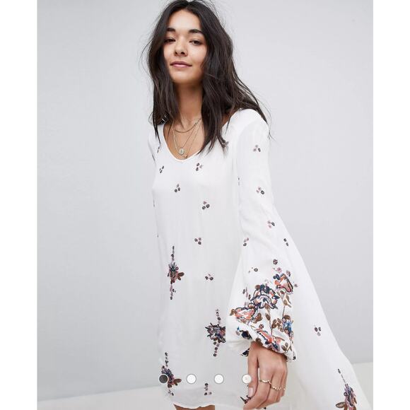 Free People Boho Flowy Bell Sleeve Dress - Picture 1 of 11